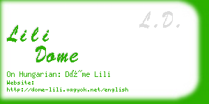 lili dome business card